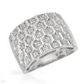925 Sterling Silver 0.35ctw Natural Diamond Cluster Ring-Size 7