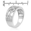 0.34ctw Cubic Zirconia 925 Sterling Silver Wedding Band- Size 7