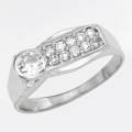 1.50ctw Clear CZ Dress Ring in 925 Sterling Silver- Size 6.5