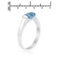 1.30ct Natural Topaz Ring in Silver- Size 8