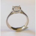 1.25ct CZ Solitaire Ring in 925 Sterling Silver- Size 5.75