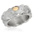 Men`s Stainless Steel Two-tone Ring- Size 9