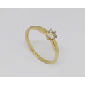 0.34ct Diamond ring in 9K Yellow Gold