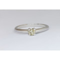 0.24 ct Diamond Solitaire Ring in 9K White Gold