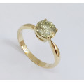 *CD DESIGNER JEWELRY* 1.663 ct Moissanite Ring in 9K Yellow Gold