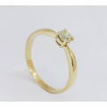 *CD DESIGNER JEWELRY* 0.30 ct Natural Diamond Solitaire Ring in 9K Yellow Gold
