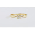 *CD DESIGNER JEWELRY* 0.30 ct Natural Diamond Solitaire Ring in 9K Yellow Gold
