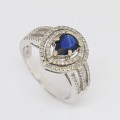 0.61 ct Sapphire and Diamond Ring