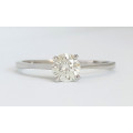 0.5ct Diamond Solitaire Ring in 14K White Gold