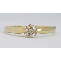 0.34ct Diamond Solitaire ring in 9K Yellow Gold