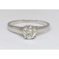 0.55ct Diamond Solitaire Ring 14k White Gold