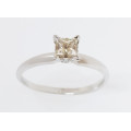0.46ct Princess Diamond Ring in 14K White Gold