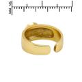 Adjustable Gold Plated Base Metal Ring with a Clear Crystal
