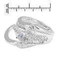 3.50ctw CZ 2piece Ring in Silver- Size 7