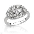 925 Sterling Silver 2.00ctw Engagement Ring Size 7