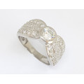 *CD DESIGNER JEWELRY* 1.67ctw CZ Ring in Silver- Size S