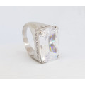 Bulky Clear CZ Costume Jewellery Ring- Size 9