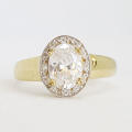 Cubic Zirconia Ring in 9K Yellow Gold
