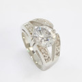 2.50ctw CZ Split band Ring in Silver- Size 5.5, 6.5