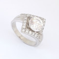 4.25ctw Cubic Zirconia Ring in Silver- Size 8