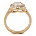 2.10ctw Rose Gold Plated Stainless Steel Ring