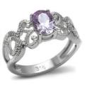 1.25ct Purple CZ Stainless Steel Band