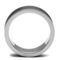 Two Tone 6mm Stainless Steel Band Size 7.75 - 8.75