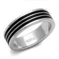 Two Tone 6mm Stainless Steel Band Size 7.75 - 8.75