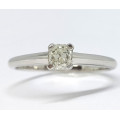 0.37ct Diamond Solitaire Ring in 9K White Gold