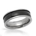 Two Tone Stainless Steel Wedding Band**Size 9