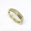 *Exclusive Jewelry*Genuine 9ct Yellow and White Gold Wedding Band- Size U