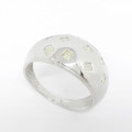 *Exclusive Jewelry* 0.42 ctw Natural Diamond Dome Shaped Ring in 9K White Gold
