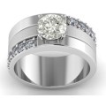 *CD DESIGNER JEWELRY* 1.074ct Moissanite Ring in 925 Sterling Silver
