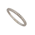 Clear Cubic Zirconia Eternity Band in 925 Sterling Silver- Size 6.5
