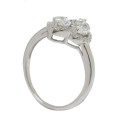 Marquise CZ Halo Ring in 925 Sterling Silver - Size 8