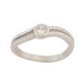 0.10ctw Petite Double Band Style Ring in Silver