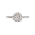 0.25ctw Tube Set CZ Ring in Silver - Size N
