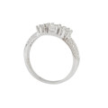0.75ctw Trilogy CZ Band in 925 Sterling Silver- Size 7