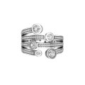 *CD DESIGNER JEWELRY*1.175ct Cubic Zirconia Wrap Style Ring in Silver- Size R