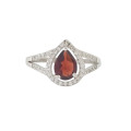 1.25ctw Garnet and Sapphire Ring in 925 Sterling Silver