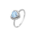 1.66ctw Natural Topaz and Diamond Ring in 925 Sterling Silver