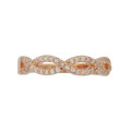 Rose Gold Plated 0.23ctw Cubic Zirconia Infinity style Eternity Band in 925 Sterling Silver- Size O