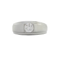 0.50ctw Clear CZ Band in 925 Sterling Silver- Size 8