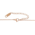 Rose Gold Plated Stainless Steel Letter `I` pendant and necklace