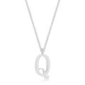 Stainless Steel Letter `Q` pendant and necklace