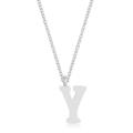 Stainless Steel Letter `Y` pendant and necklace