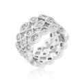 2.52ctw Clear CZ 13mm Costume Dress Ring- Size T