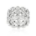 2.52ctw Clear CZ 13mm Costume Dress Ring- Size T
