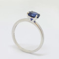 Blue Sapphire Ring in 925 Sterling Silver