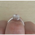 *CD DESIGNER JEWELRY*1.00ctw 100 Facet CZ Crown Set Engagement Ring*Size O*